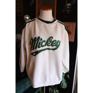 Vintage DISNEY Mickey & Co Mickey Mouse X-Large Spell Out White  Sweatshirt
